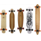 FENGYUAN Top Quality OEM Custom Maple Bamboo Fiberglass Hybrid Bamboo Longboard Skateboard Longboard for Sale