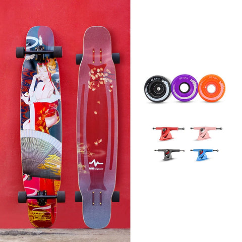 FENGYUAN Wholesale Custom Low MOQ Freestyle Canadian Maple Dancing Longboard Skateboard