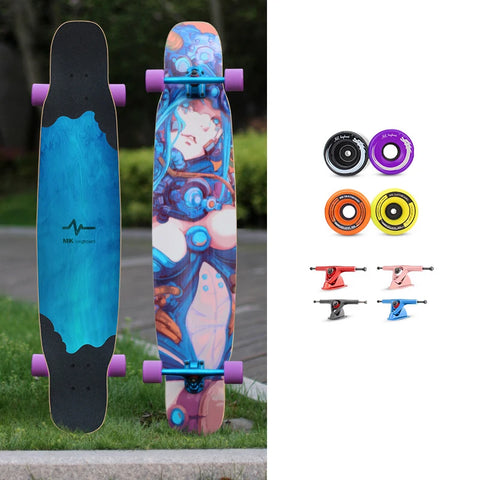 FENGYUAN Wholesale Custom Low MOQ Freestyle Canadian Maple Dancing Longboard Skateboard
