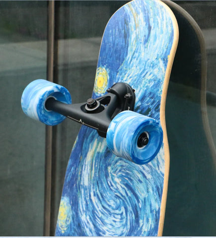 Maples Long Board  Bamboo Back Downhill Skateboard    Factory Manufacturer Skateboard Trucks and Wheels